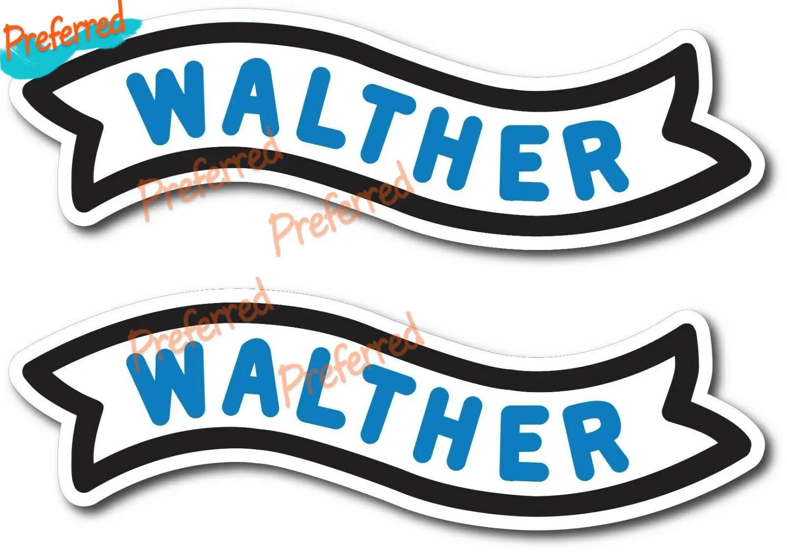 2x Walther Decal Sticker Vinyl American Window Car Bumper Trunk Motorcycle Helmet Notebook Styling Decal PVC