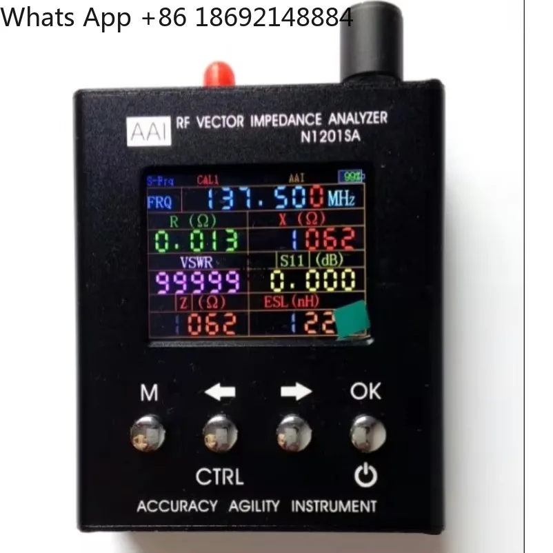 N1201SA Vector Network Analyzer NanoVNA SWR Meter Antenna Tester for Resistance Capacitance Inductance NH Measurement