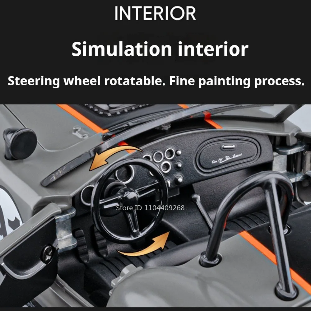 Maßstab 1:22 Cobra 993 Automodell Spielzeug Metallkarosserie Kunststoffchassis Supersportwagen Türen Öffnen Sound Licht Modelle Sammlerstücke Ornamente