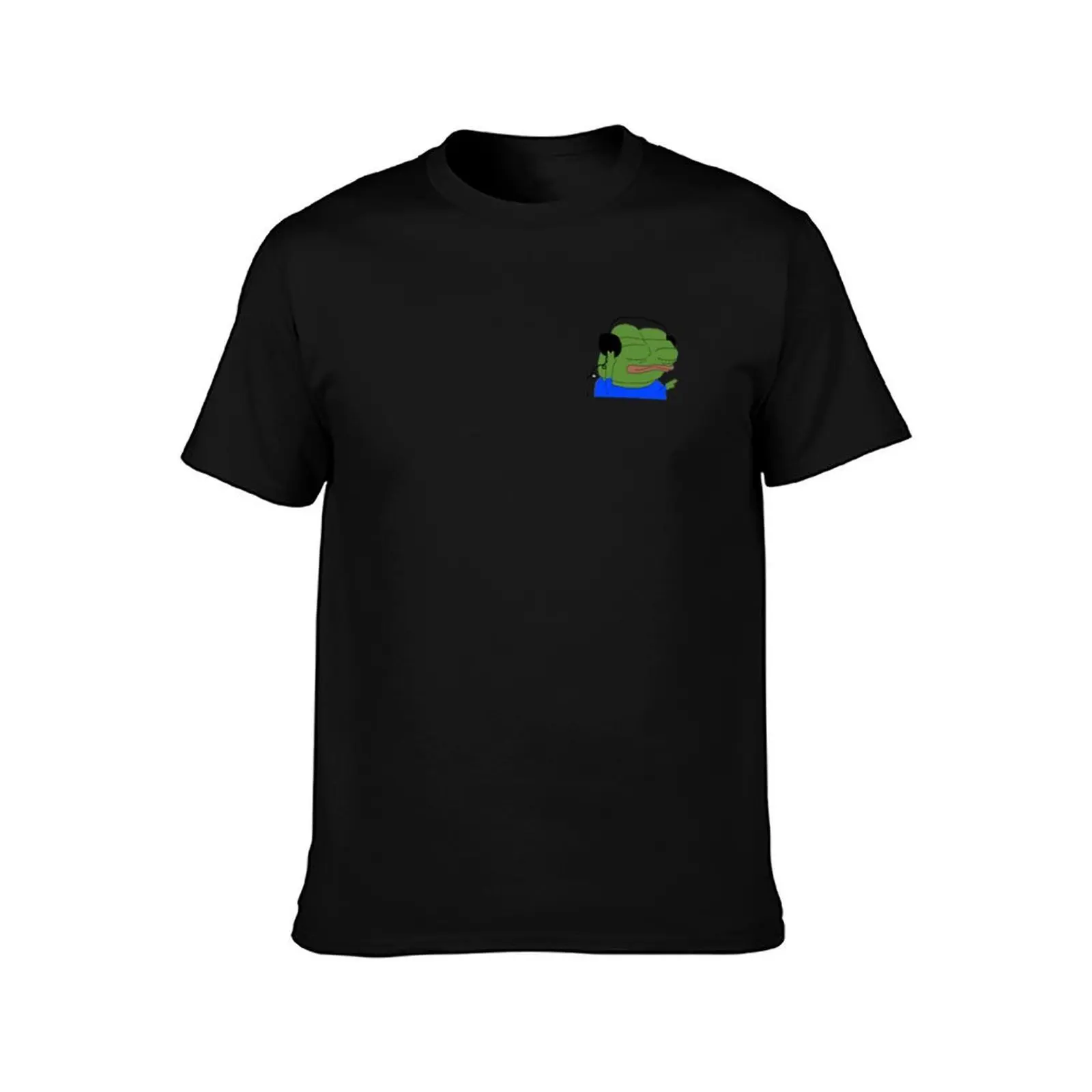 PepoDJ Corner Emote Frog T-Shirt Plus Size Basic Cotton T-Shirt