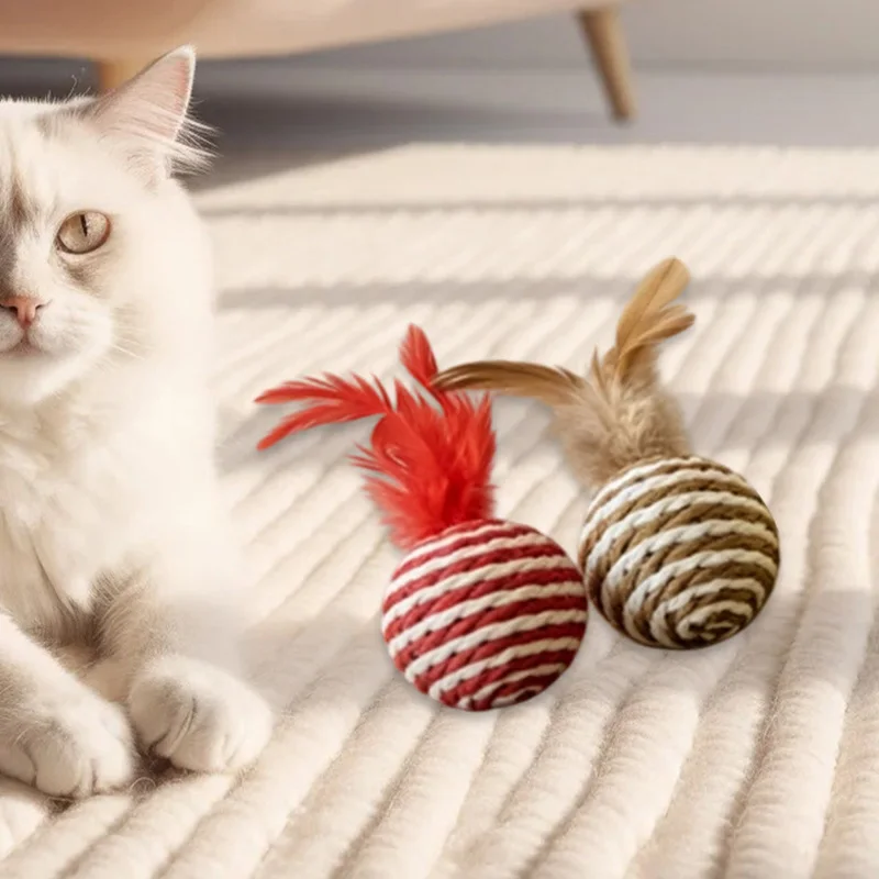 Juguetes de plumas y sisal interactivos para gatos – Sin aburrimiento - imagen 2