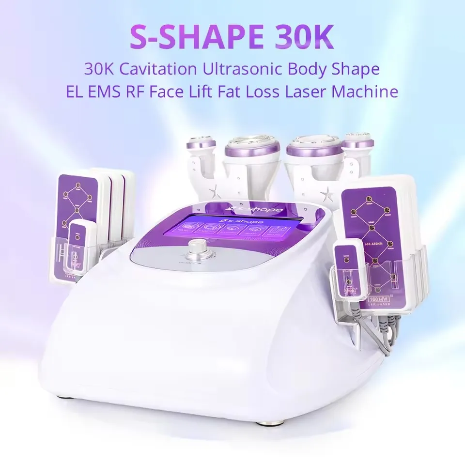 S Shape 30k Cavitation Radio Frequency Machine 160MW Lipo S Shape 30k Cavitation Radio Frequency Machine