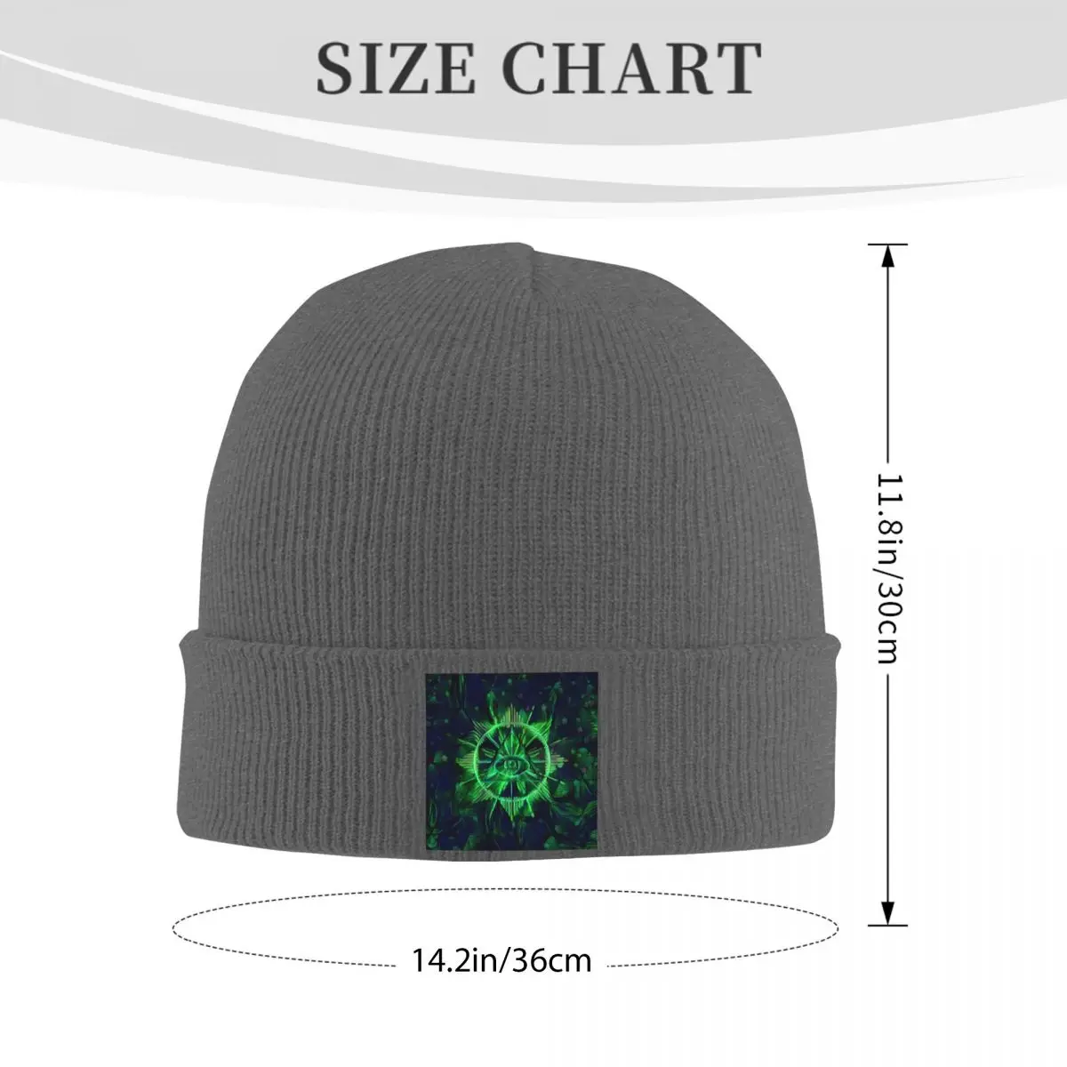 Illuminati All Seeing Eye Warm Knitted Cap Fashion Bonnet Hat Autumn Winter Outdoor Beanies Hats for Men Women Adult