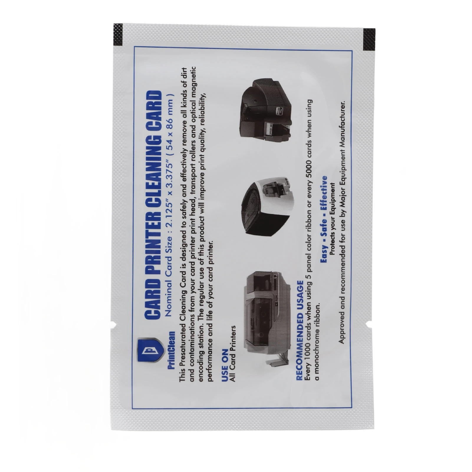 50pcs Credit Card Reader Cleaner POS Swipe Terminal Cleaning Cards for ATM Machines Card Printers