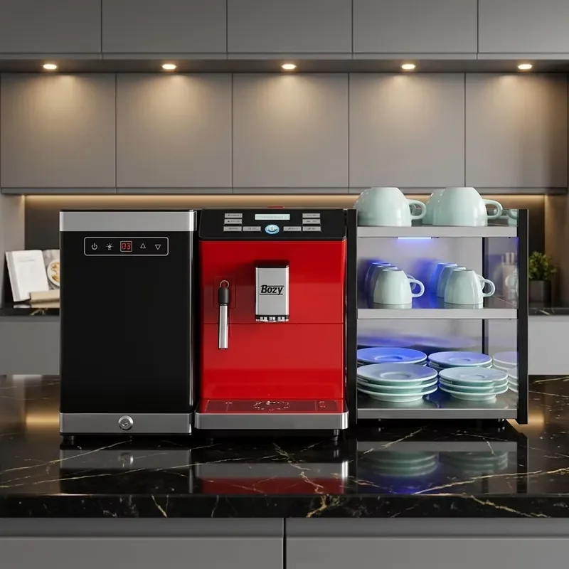 Automatic Espresso Coffee Machine with Built-in Grinder and Milk Frother for Home Use Fully Bean to Cup Brewing System