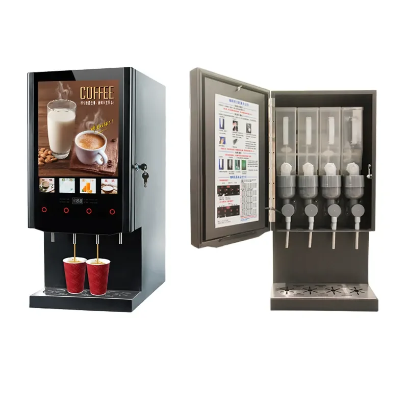 Fully Automatic Commercial Smart Instant Bean to Cup Coffee Vending Machine with Brewing System