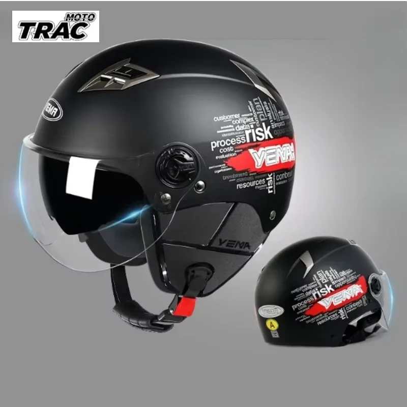 Electric Motorcycle Helmet Male and Female Four Seasons Half Helmet Motorcycle Riding Safety Helmet Casco Moto