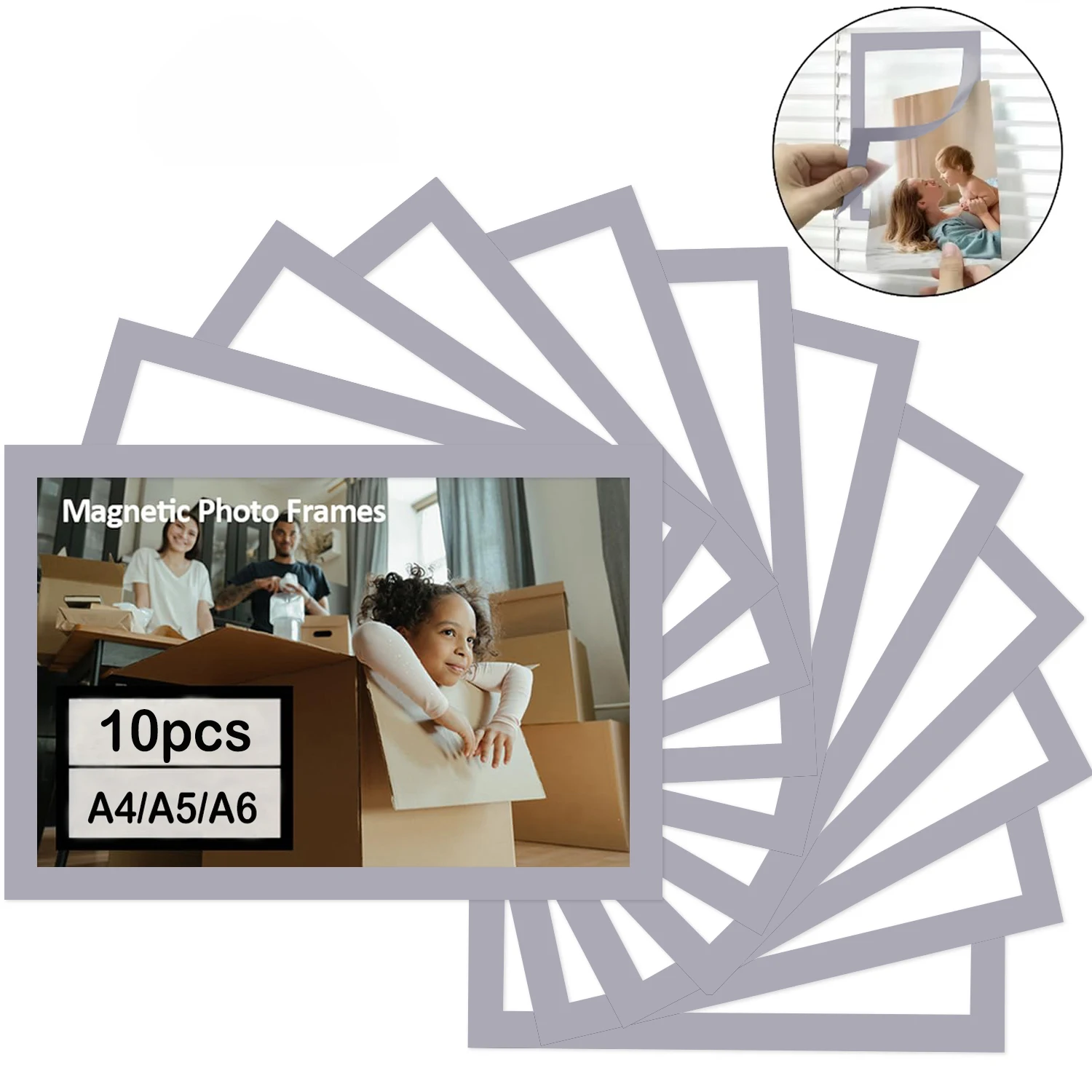 Magnetic Rectangular Soft Plastic Photo Frame Album A4/A5/A6 for Posters and Other Information Home Decoration Display Stand
