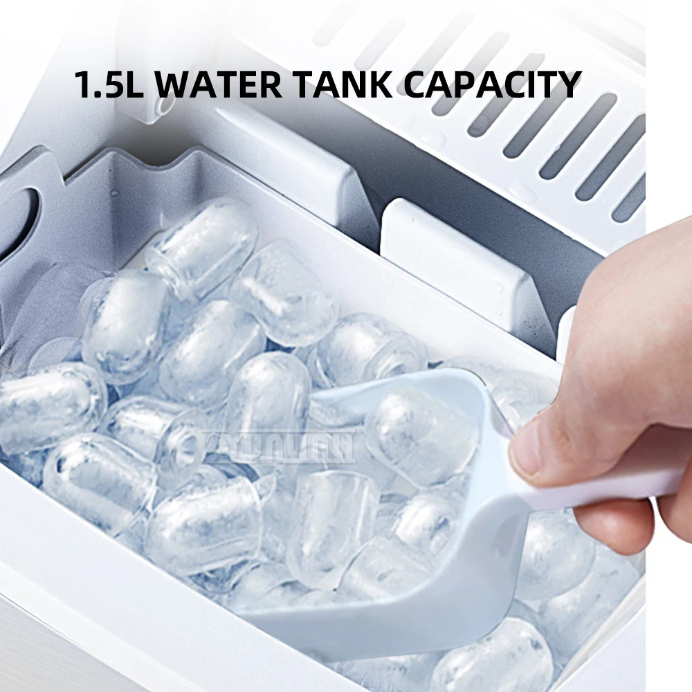 IM001B Portable Ice Maker 2400 Large Diameter Ice-making Adjustable Ice Cube Size, Ice Machine for Bar Party