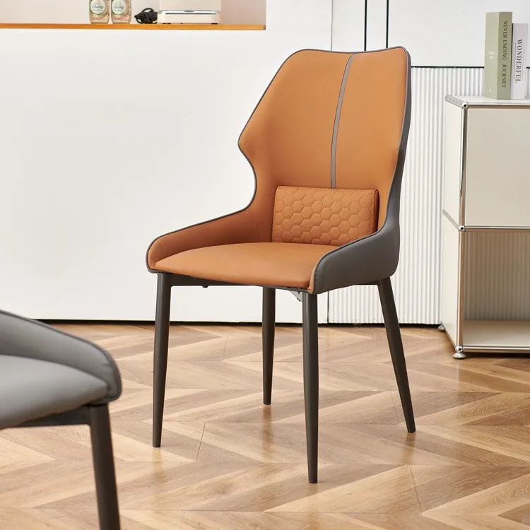 

Italian light luxury restaurant chair designer simple modern home high-end small apartment nail art dining chair durable