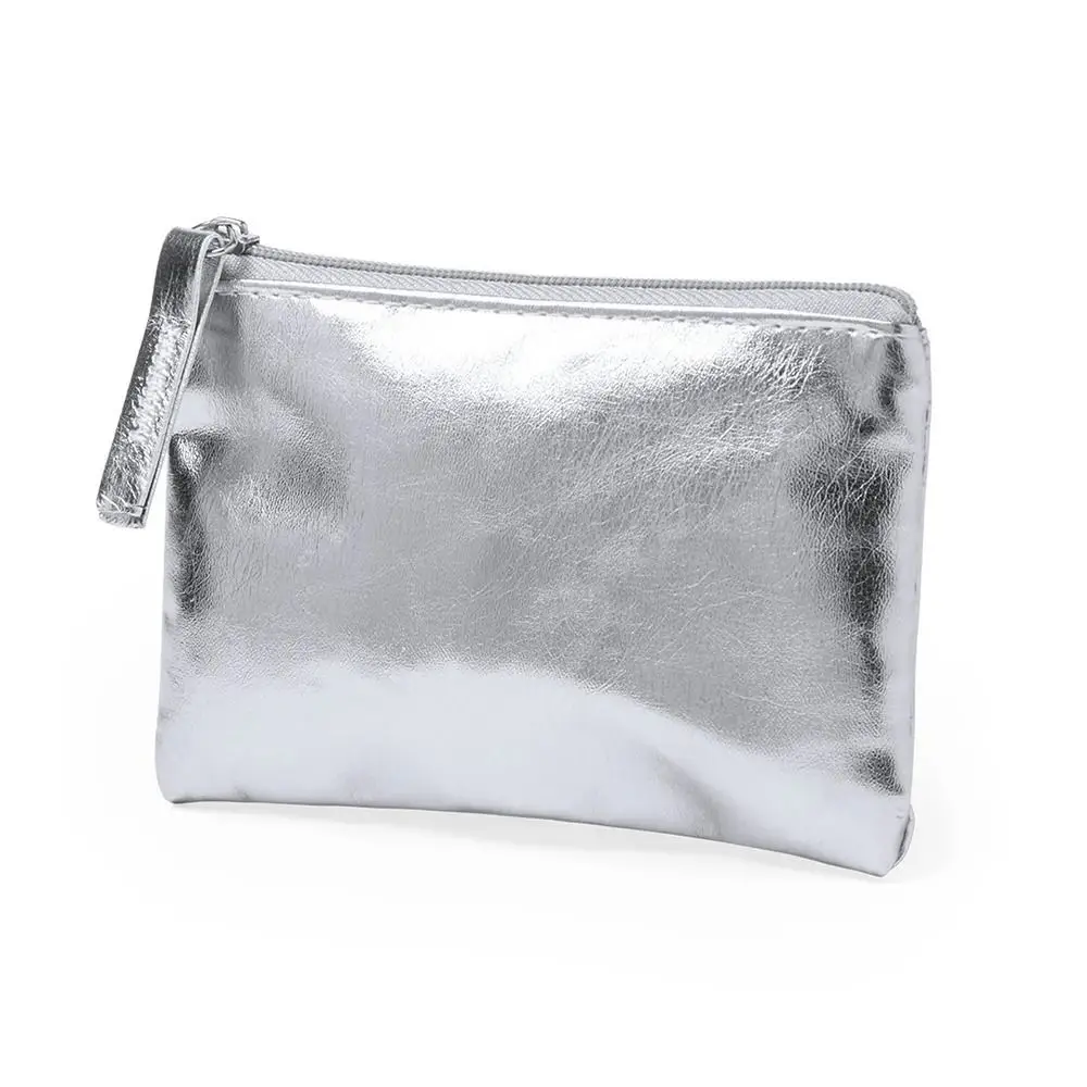 Simple Cosmetic Bag Bright PU Coin Purse Solid Color Wallet Zipper Coin Purse Earphone Pouch Coin Purse Small Item Bag Women