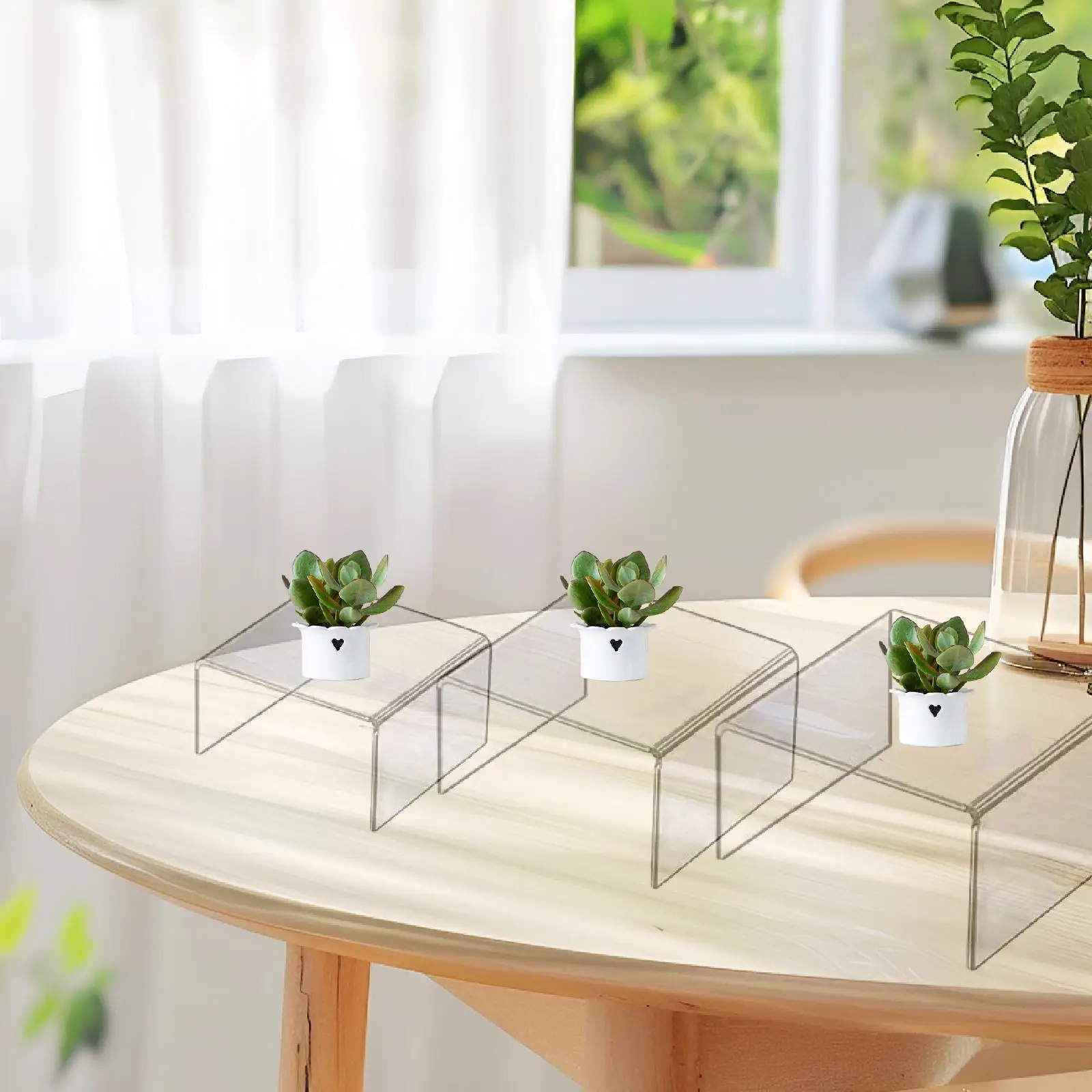 

3-х шт. акриловые подставки для демонстрации, экономия места для коллекционных предметов, розничных ювелирных изделий