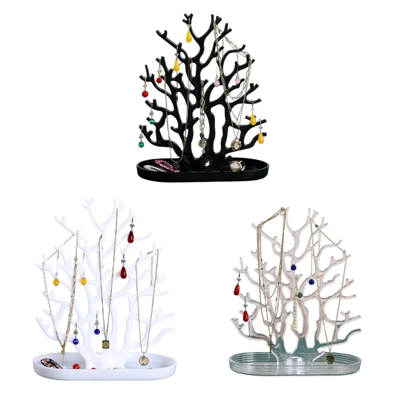 T4MD Multi Functional Jewelry Organizers Tree Plastic Display Stand For Necklace Bracelet Storage Home Shop Decorative Solution