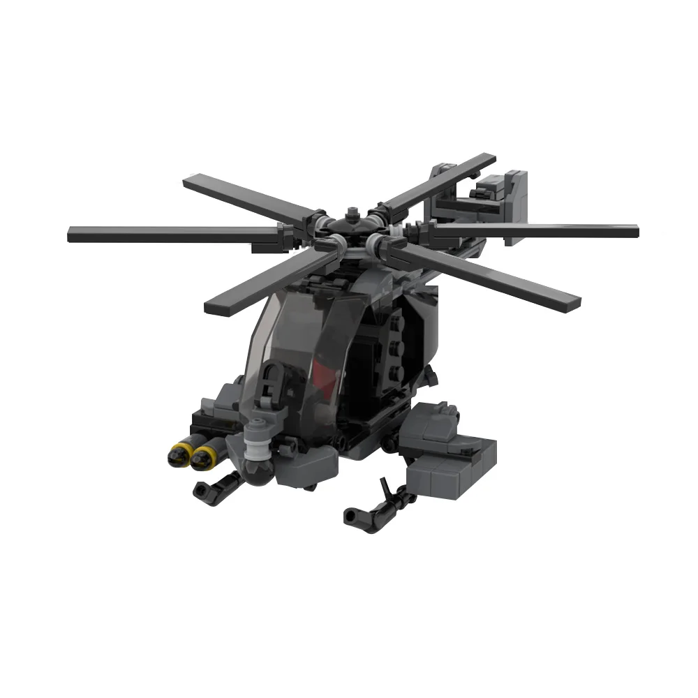 MOC AH-7 Notar Vliegtuigen Model Bouwstenen Militaire Combat Aanval Helikopters Rotorcraft Gemonteerd Bricks Speelgoed Kid Gift