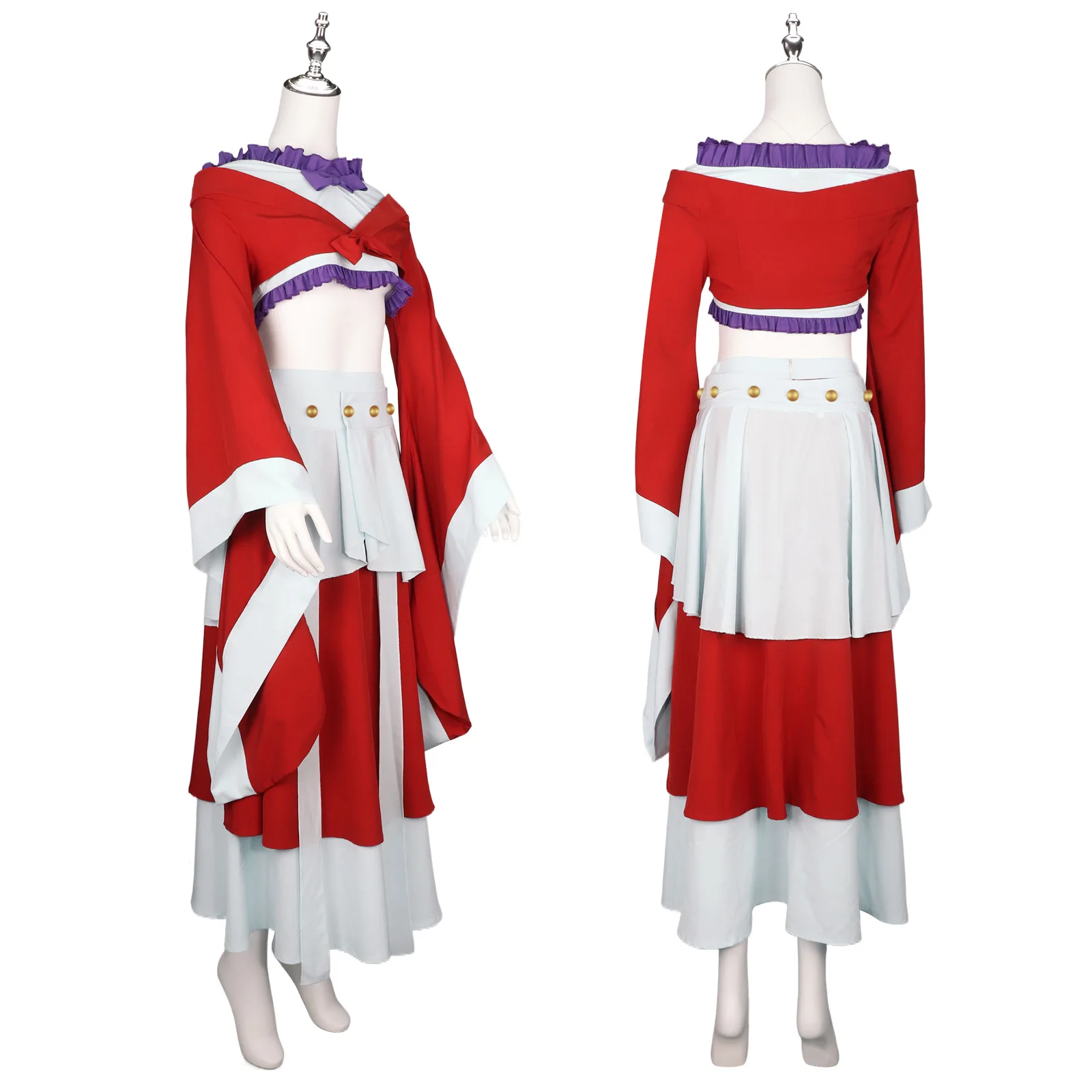 Anime The Apothecary Diaries Maomao Cosplay Costume Red Dacing Suit Bare-midriff Chinese Style Set Halloween Party Outfit Women