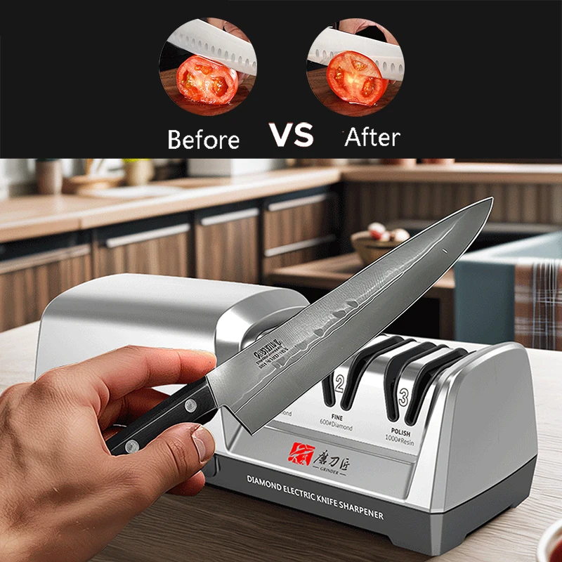 TAIDEA TG2302 Professional Electric Knife Sharpener - 3-Stage System, Restore And Polish Blades Effortlessly Kitchen Sharpener