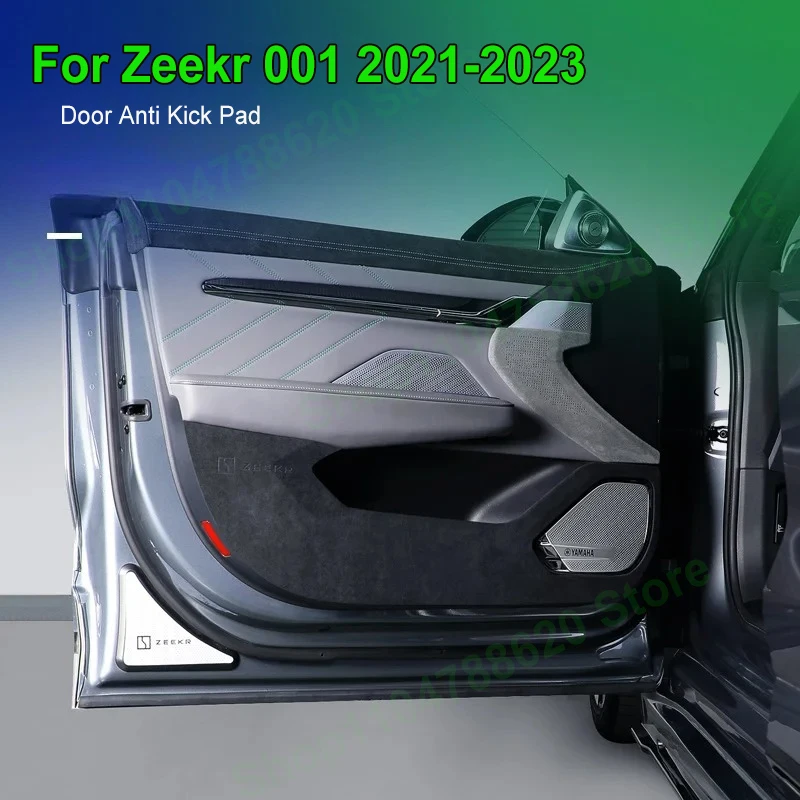

For ZEEKR 001 Suede Car Door Anti Kick Pad Sticker Protective Mat Auto Interior Accessories