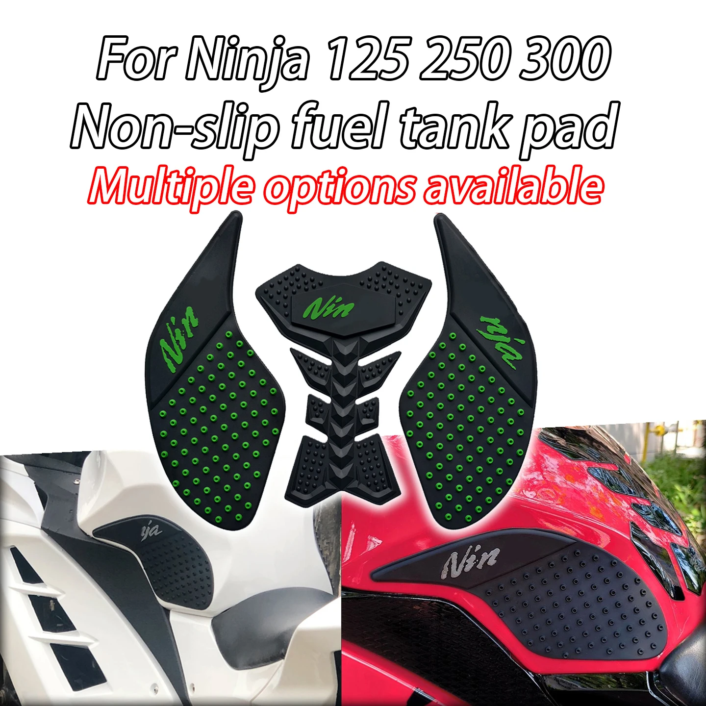 For Kawasaki Ninja 125 Ninja 250 Ninja 300 2013–2022 Motorcycles Stickers Tank Pad Stickers Tank Pad Anti-Slip Sticker Knee Pads
