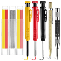 8 Packs Scriber Marking Tools, Carpenter Pencils Set with Automatic Center Punch, Carbide Scribe Tool