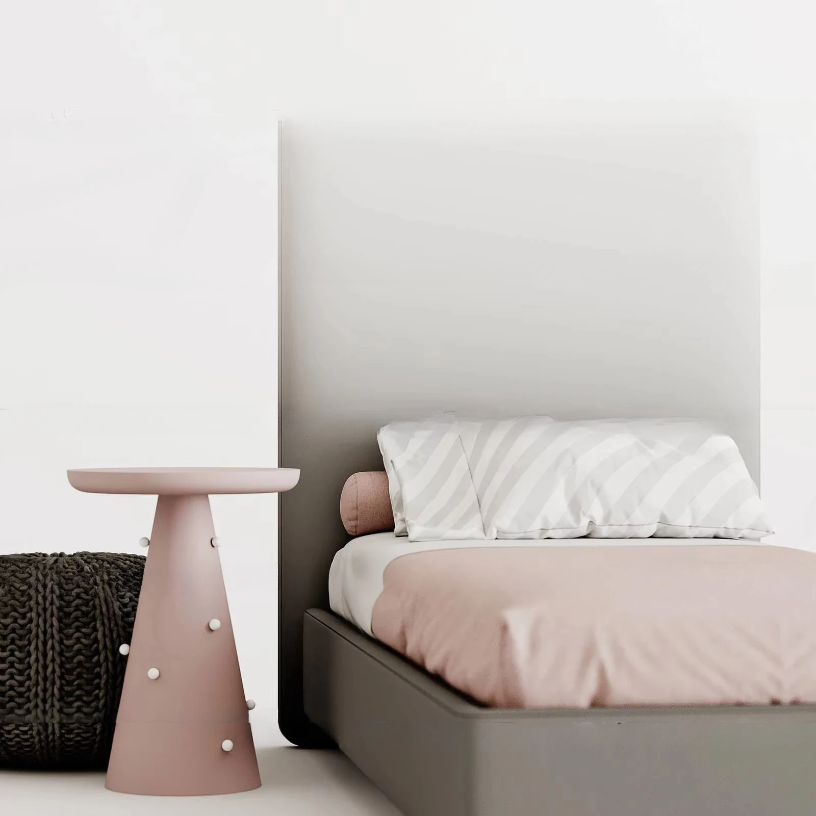 Mesa de centro expandible con estructura de metal y panel de madera para salón