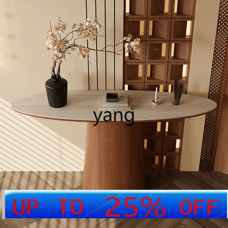 

LMM French medieval style high-end porch table decorative cabinet entry walnut porch