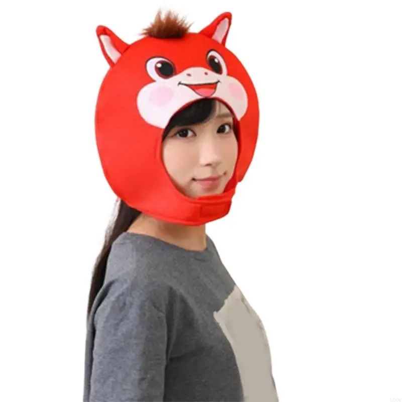 Smiling Horse Headcover Cap For Parent Kids Festival Event Photography Props Y166
