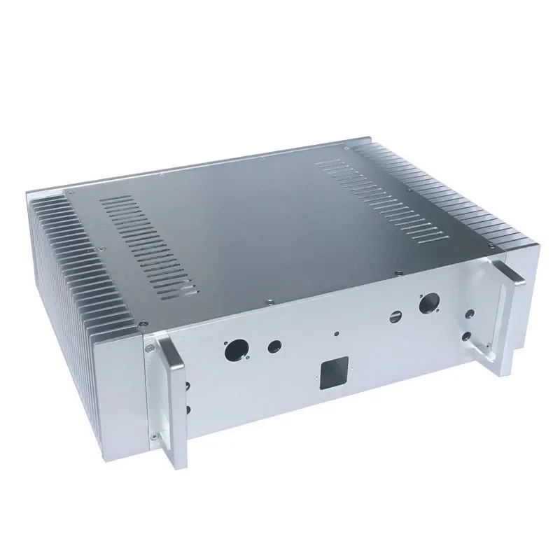 BRZHIFI BZ4312A2 Double Radiator Aluminum Case Class A Power Amplifier Chassis Electronic Instrument Enclosure