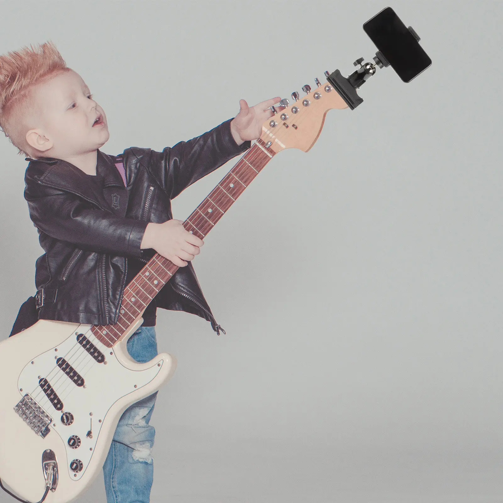 

Guitar Head Clip Phone Holder 360 Rotatable Mobile Stand for Guitar Practice Music Score Viewing Mobile Phone Holding Rack