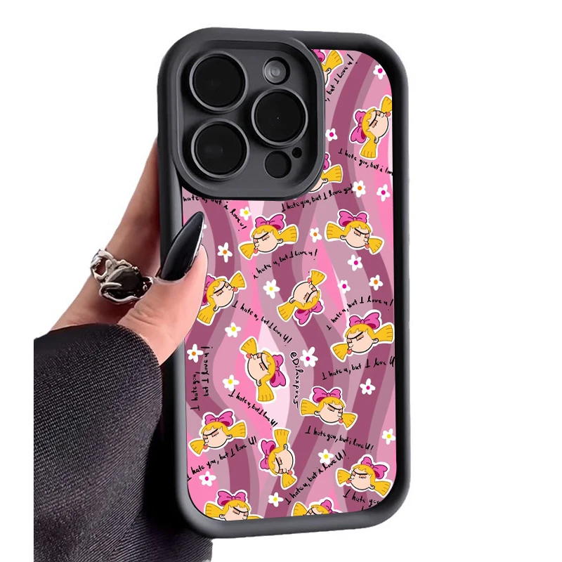 Hey Arnold Helga Sky Eye Stairs Soft Silicone Phone Case For Apple iPhone 12 13 Mini 11 14 15 16 Pro Max 7 8 Plus