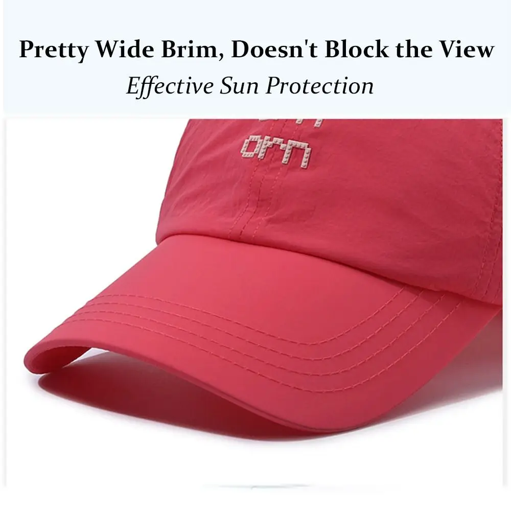 Gorra de béisbol ajustable a la moda con estampado de letras gorra con visera transpirable de secado rápido gorra con visera para adultos deportes