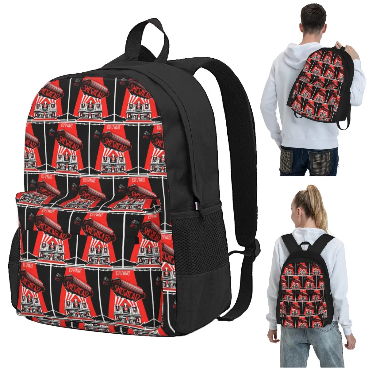 

Great Model Red Dwarf Smeghead Awesome Backpack Student BookBag Kids School Bag Computer Shoulder Bags for Men Women