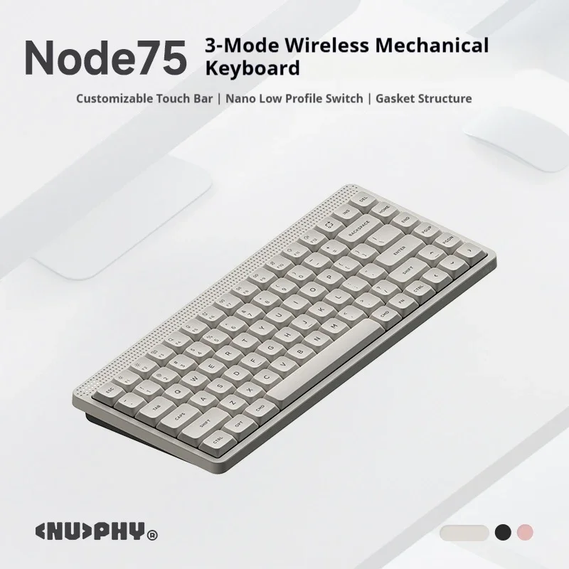 Nuphy Node75 Tri-Mode Wireless Keyboard 1000 Hz Dichtungsstruktur Mechanische Tastatur Low-Profile/High-Profile Nano/MAX Switch
