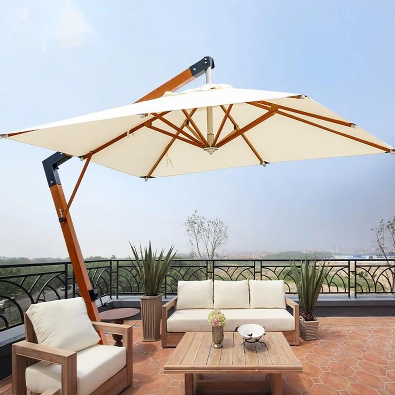 

Large high quality cantilever beach outdoor parasol rotates