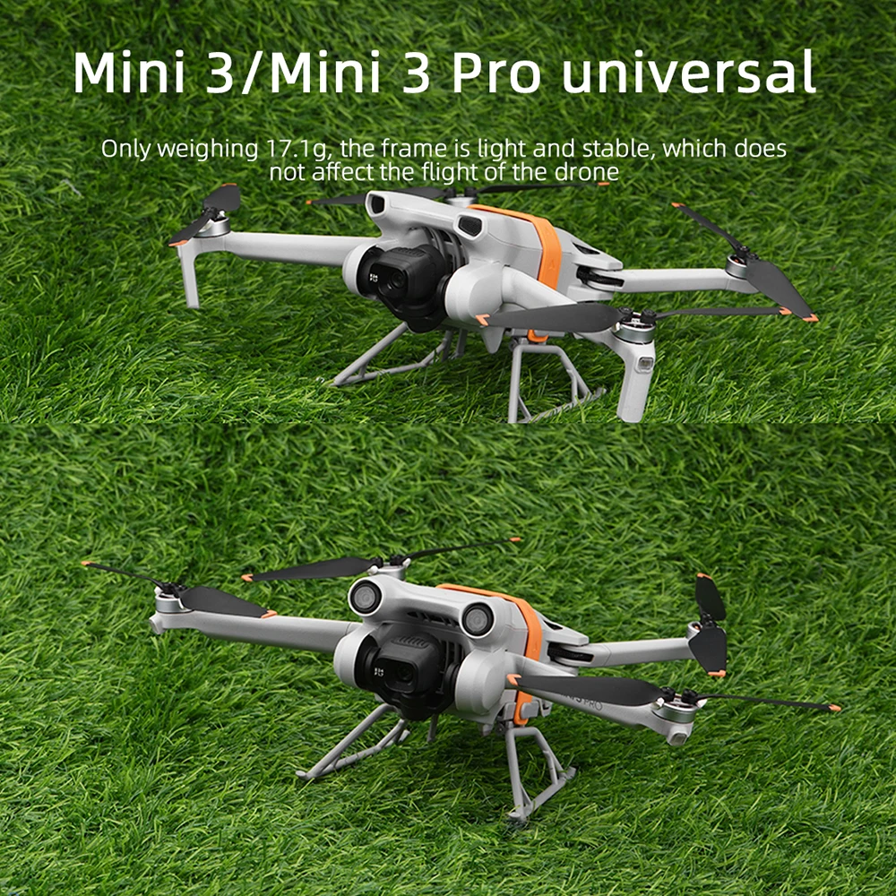 BRDRC Landingsgestel voor DJI Mini 3/3 Pro Opvouwbaar Verhoog voeten Steunpoten Landingsbeschermer Drone Lichtgewicht accessoires