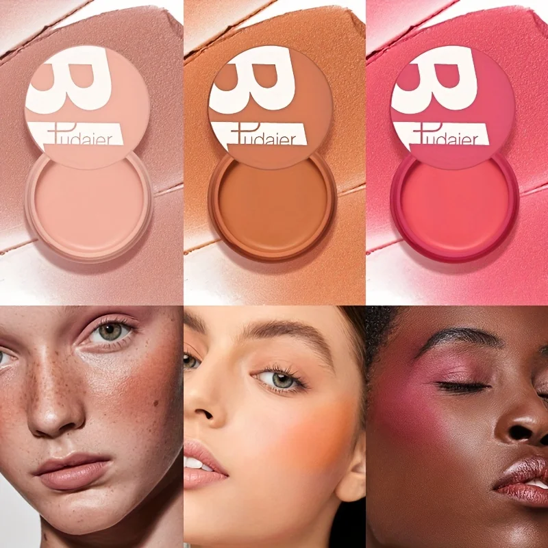 1 個ブラッシュクリームマッシュポテトテクスチャ BlushMatte 真珠光沢のあるグリッターブラッシュナチュラル着色された防水長期的な