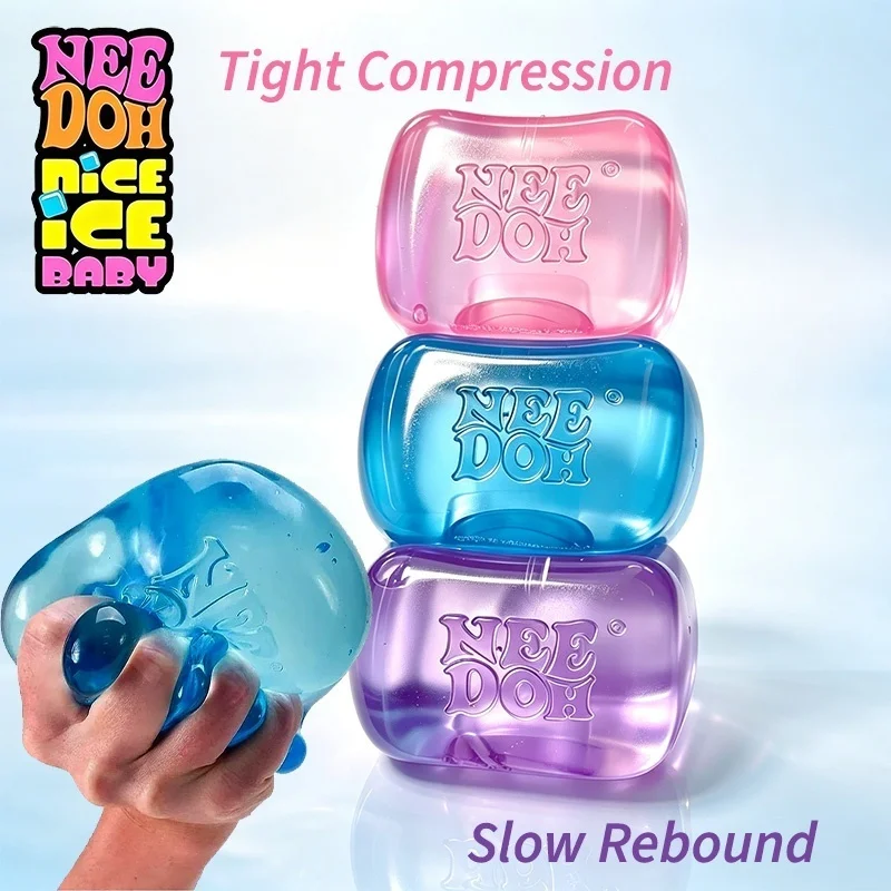 Needoh Nice Big Cube Shape Maltose Sensory Squeeze Fidget Toys Tight Slow Rebound for Office Worker Anxiety And Stress Relief