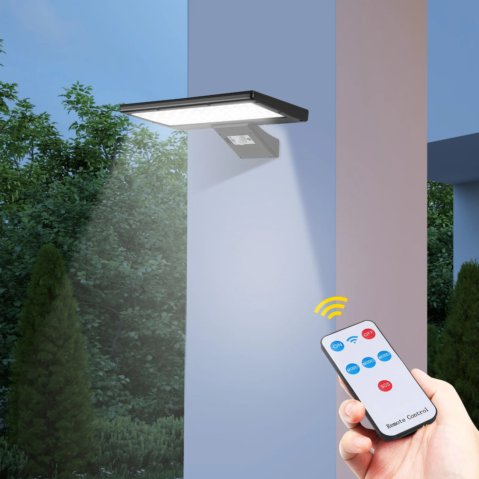 

Solar Outdoor Light LED Motion Sensor Flood Lights Remote Control IP65 Solar Lights for Outside Garden Security