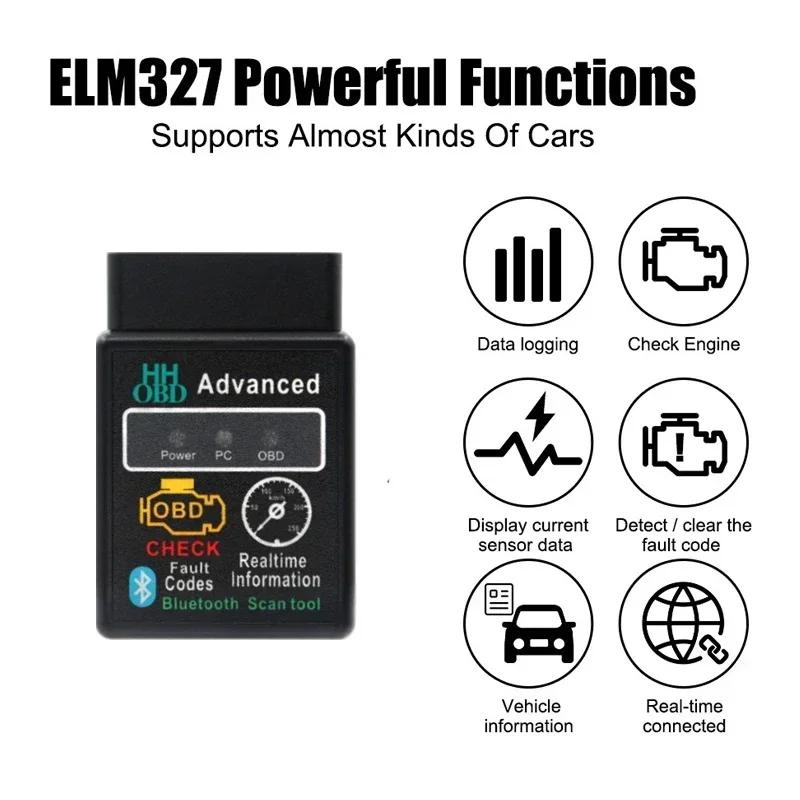 Bluetooth ELM327 OBD2 Auto Code Reader Scanner V1.5 Foutdetector Check Engine Automotive Diagnostic Tools Voor iOS/Android/PC