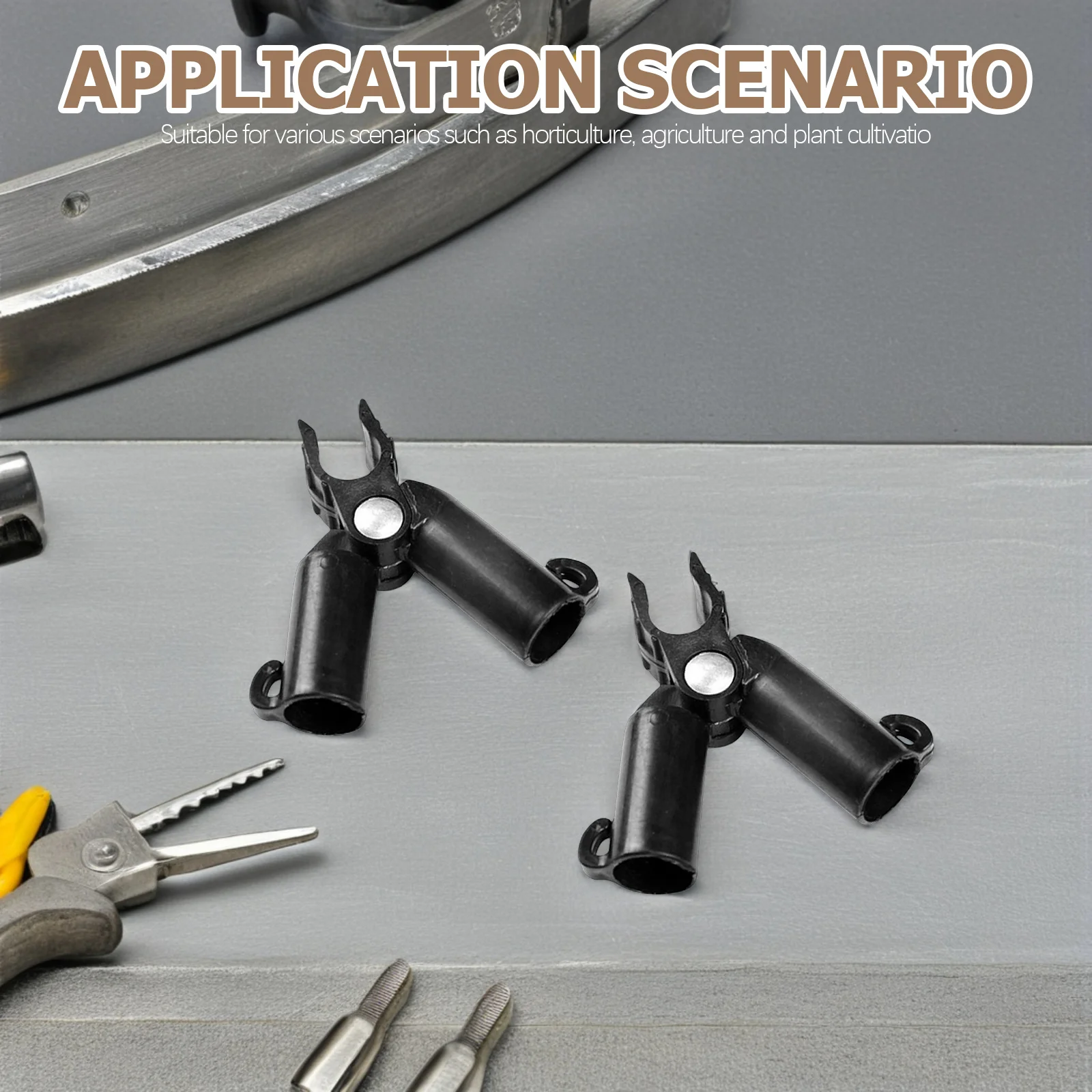 

10Pcs Plastic Plant Stake Connectors Garden Trellis Adjustable Support for Greenhouse Climbing Plants Gardening