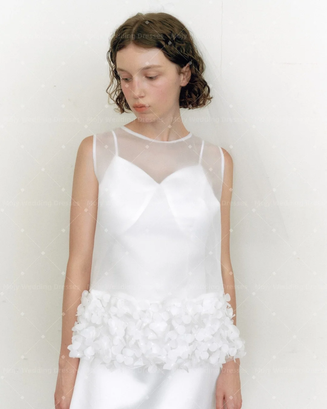 Mojy White Party Dresses Japanese Women Photo shoot Ruffles Evening Gowns Occasion Outfit Customized 프롬드레스 Customized 2026