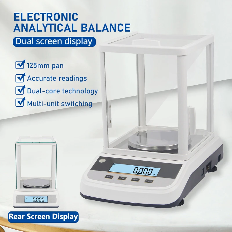 Lab Precision Analytical Balance Double-screen Display Precision Scale Jewelry Digital Scale Weight Scale 200g/300g/500g 0.001g