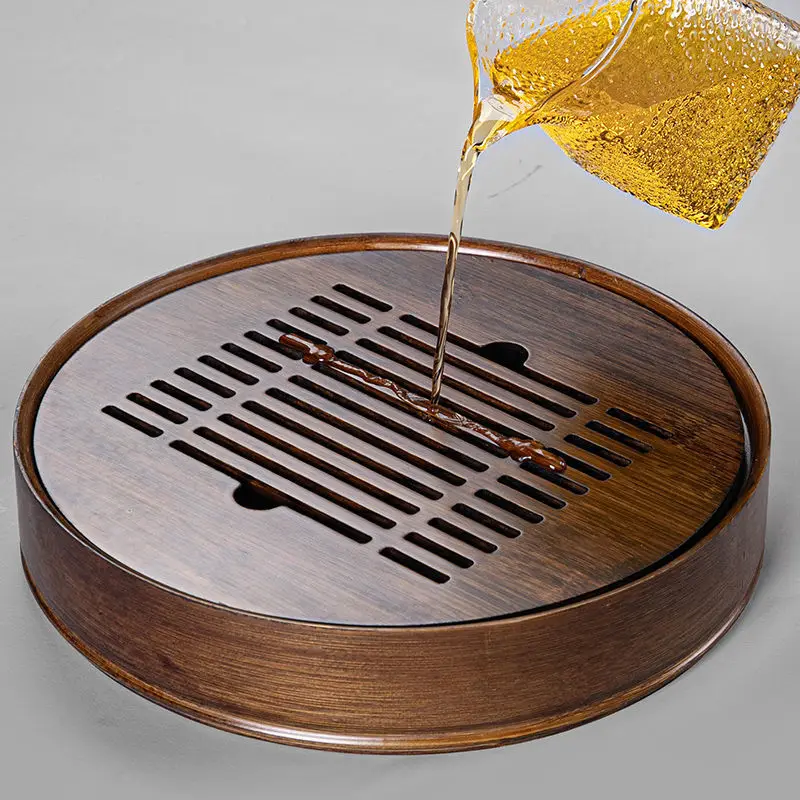 Tea tray, bamboo water storage type, small tea tray, small household drip tea holder, tea sea, tea holder, water storage kungfu