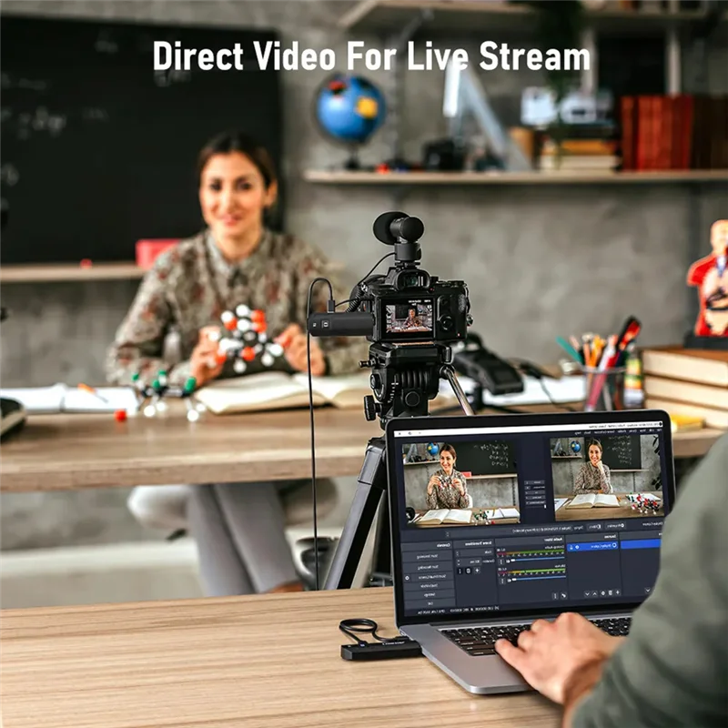 【B74A】-Compatible Wireless Transmitter And Receiver 1080P For Laptop TV Projector Monitor Camera Audio Meeting Transmitter