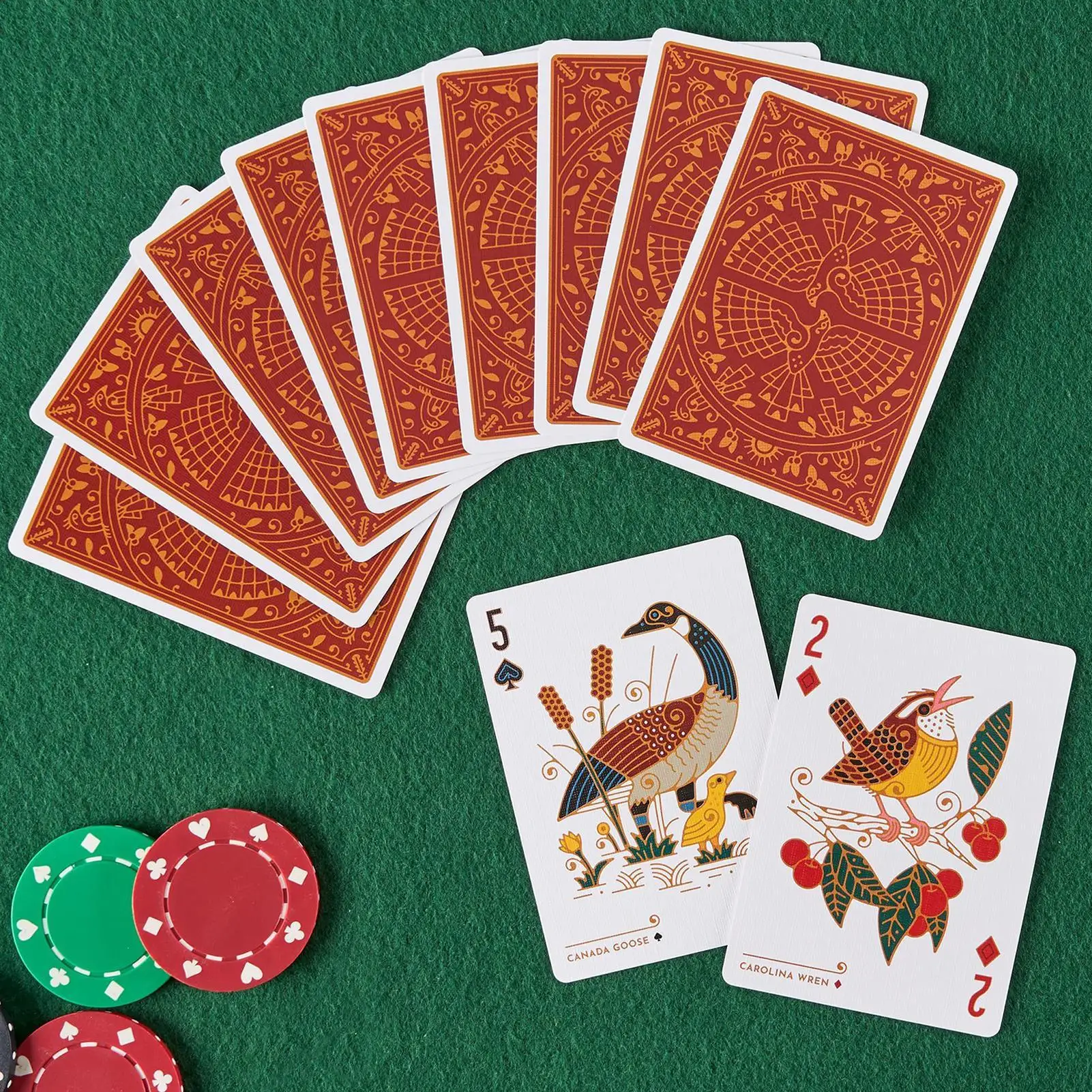 

Premium Bird-Themed Playing Cards, 54-Card Deck for Poker Games, Travel, Adults & Collectors, Nature Wildlife Design Card Set
