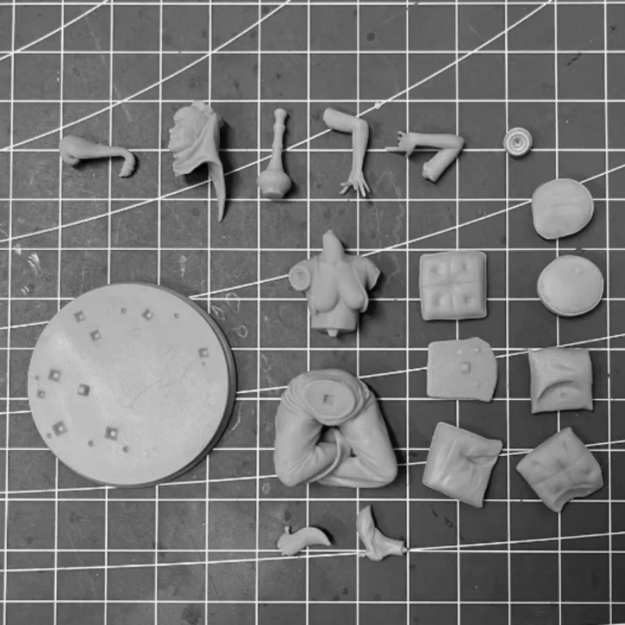 1/24 75Mm Scale Jeannie (Space Fairy Love) Resin Body Assembled Model Kit Fantasy Miniature Diorama Toy Unassembled & Unpainted