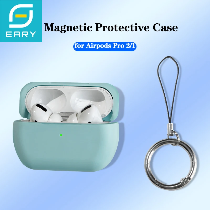 Eary per Airpods Pro 2/1 Gen Custodia protettiva magnetica per auricolari per ricarica wireless Paraurti e supporto in silicone antiurto