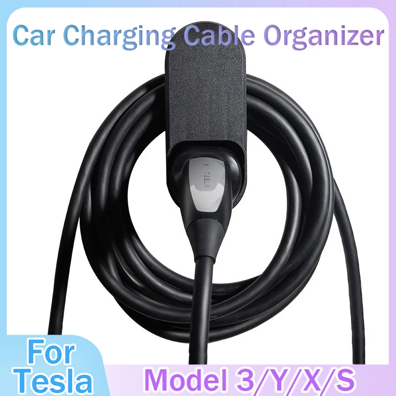 2023 Model3 Car Charging Cable Organizer For Tesla Model Y 2024 Accessories Wall Mount Connector Bracket Charger Holder ModelS/X