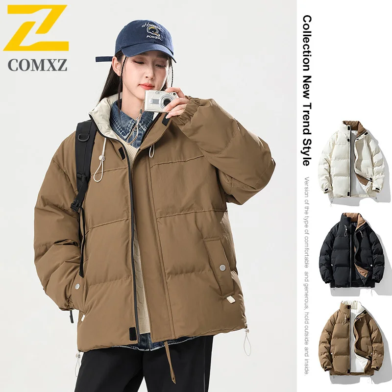 سترة خبز كلاسيكية للرجال على الطراز الأمريكي ملابس الشارع معطف حراري كبير الحجم مقاوم للماء ومقاوم للرياح سترة شتوية مناسبة للتخييم والصيد #5