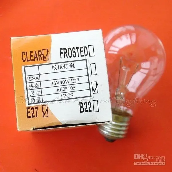 2025!  New!E27 36v 40w A60x105 clear lamp light A500