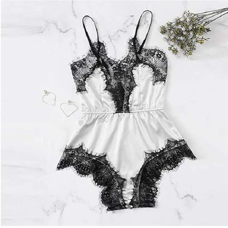 Women's Home Wear Pajamas Nightdresses Sleeveless V-neck One-piece Style Comfortable Underwear Sleepwear for Spring Summer